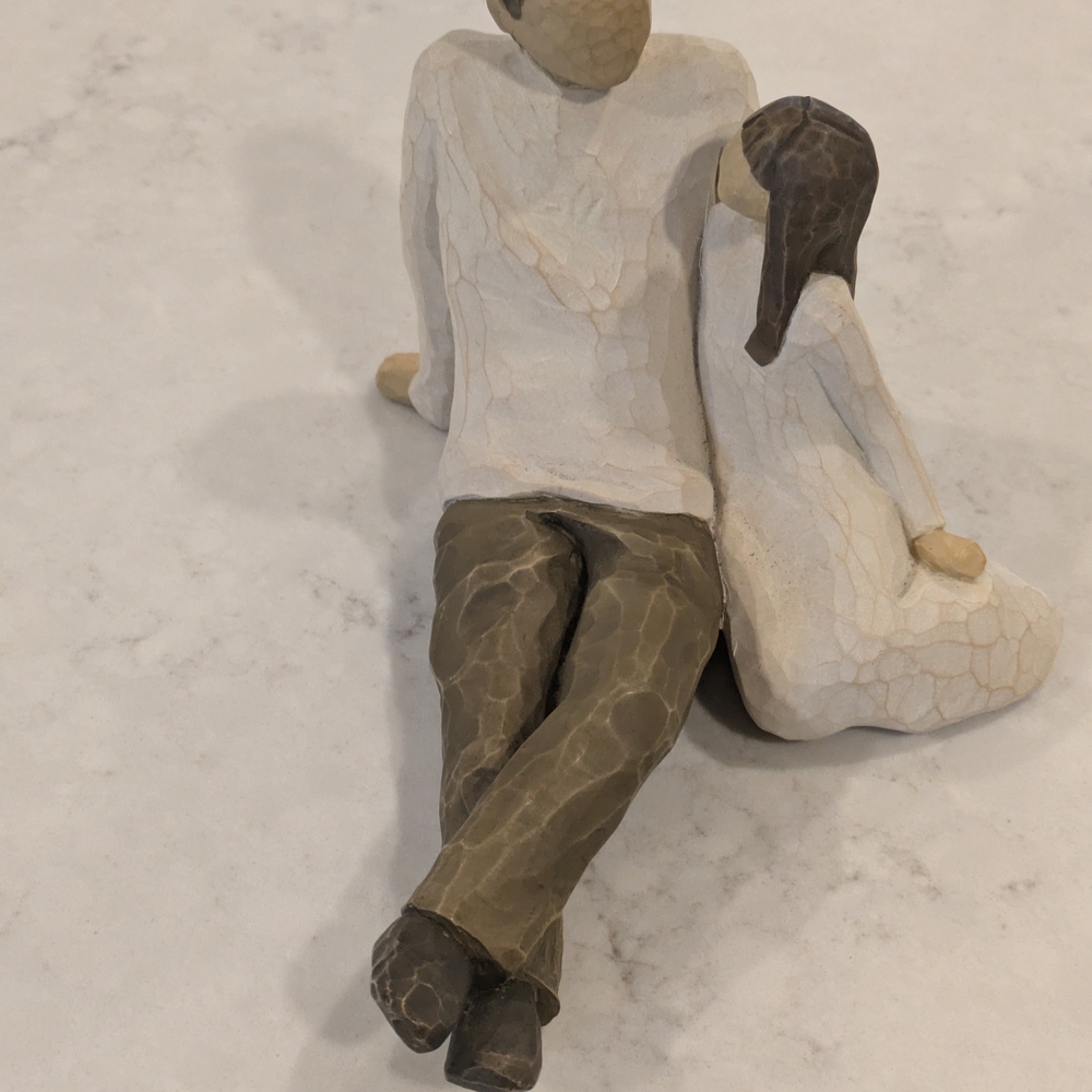 Serene Cream and Brown Decor Accent Figurine